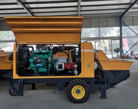 Pompe à béton diesel portable JOVE, petite, 120 m, machine à projeter du ciment pour murs verticaux, 40 m/h, moteur haute efficacité
