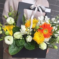 Boîtes à fleurs de roses imperméables personnalisées en papier kraft de luxe Emballage de panier élégant pour bouquet de fleurs pour la fête de mariage et l'affichage de cadeaux