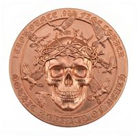 Pièce commémorative Memento Mori humaine en cuivre, motif squelette imprimé UV, souvenir d'amour, pièce de défi, cadeau esotérique mystique