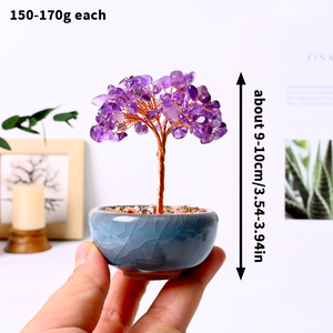 Factory Price High Quality Natural Crystal Healing Stone Hand Made Crystal Money <b>Tree</b> Crystal Decoration - Product Image 2