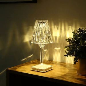 Nordic Warm Decorative Crystal <b>Table</b> <b>Lamp</b> for Bedroom USB Charging Cross-Border Bedside with Masonry DC Power Supply - Product Image 6