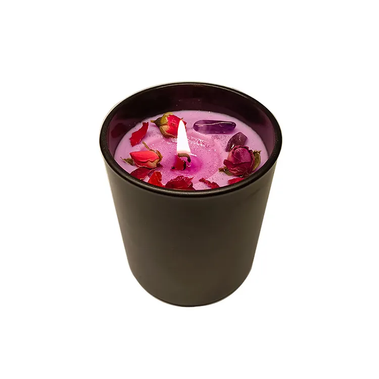 New Forest Series Heart Shaped Dried Flower Candles Colorful Soy Wax Candle Library Gift Romantic Scented Candle Box