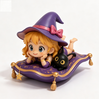 Figurine promotionnelle personnalisée Tapis Magique Fille en ABS/PVC 12cm, jouet de collection, ornement de bureau, cadeau, statue d'art personnalisée