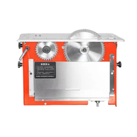 Scie à table multifonction portable de haute précision 0 °-45 ° Machine de coupe de bois électrique avec choix de dessus de plaque rabattable pour les travailleurs du bois