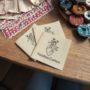 May May Trên Tag Tùy Chỉnh Lụa Màn Hình In Quần Áo Thương Hiệu Logo Hữu Cơ Quần Áo Vải Vải Chính Bông Nhãn Cho Trang Phục - Product Image 2