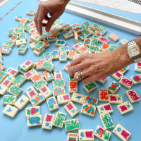 Ensemble de tuiles de Mahjong classique américain gravées en acrylique, 160 pièces, couleur personnalisée, logo sur mesure, écologique, faible MOQ, directement de l'usine OEM ODM