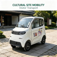 Voiture électrique entièrement fermée pour personnes âgées, 4 places, cabine sécurisée, mini-voiture électrique pour le transport des seniors