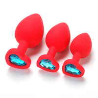 Silicone L M S Anal Plug Jewel Butt Plug Noir Rouge Rose Violet Petit Moyen Anal Jouer pour Femmes Sex Toys pour Masturbateur Anal