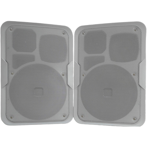 Par de altavoces blancos de 80W y 4 ohmios para montaje en pared para sistemas de cine en casa - Product Image 1