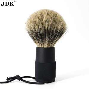 JDK 1PC <strong>UK</strong> Market Hot Silver Tip Badger Shaving <strong>Brush</strong> Black Color Metal Handle <strong>Beard</strong> <strong>Brush</strong> With Private Label - Product Image 2