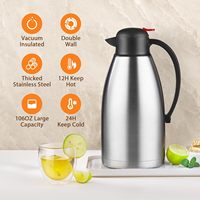 1.5L 2L 3L Termos Kopi Dinding Ganda untuk Berkemah, Botol Air Terisolasi untuk Menjaga Minuman Tetap Panas, Teko Kopi Vakum Stainless Steel