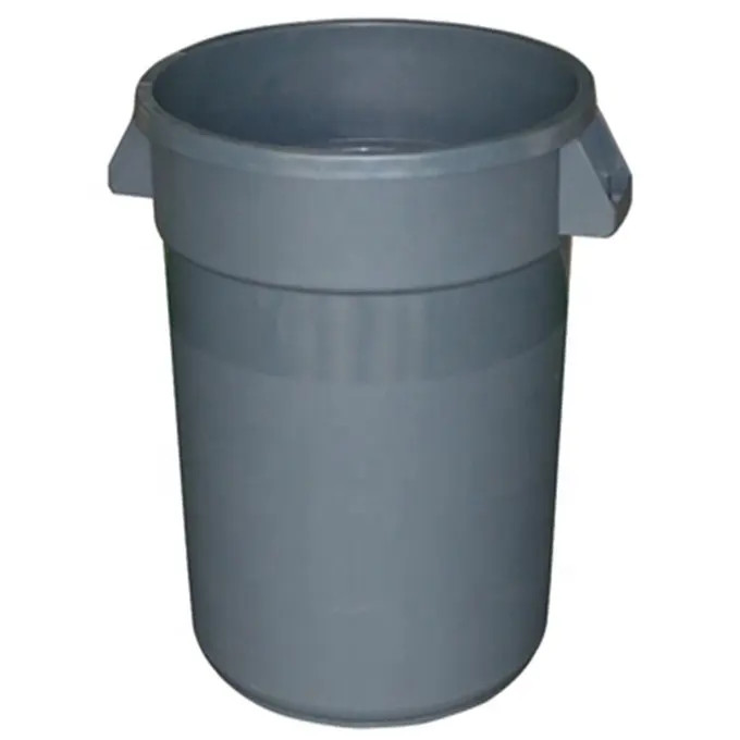 32 Gallon Kitchen Trash Round Waste Container Storage Bin Industrial Wheeled Blow Molded Outdoor Trash Container Can