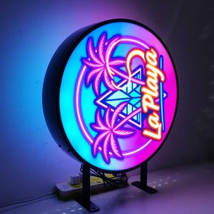 Custom Round LED <strong>Light</strong> Boxes For Advertising And Promotional Displays Wall-mounted Outdoor Double-sided Acrylic <strong>Light</strong> <strong>Box</strong> - Product Image 1