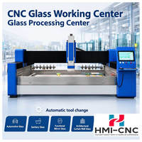 Pusat Pemrosesan Kaca CNC, Mesin Bor, Mesin Frais, Mesin Countersink, Mesin Gerinda Internal, Mesin Frais Shw, Motor 22kw untuk Kaca Kamar Mandi
