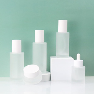 30ml 50ml 100ml 120ml <span class=keywords><strong>150ml</strong></span> di siero per capelli bianco smerigliato flacone contagocce di vetro e 30g di vetro opaco da 50g per Set cosmetico - Product Image 3