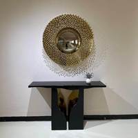 Miroir de design mural en cuivre de luxe-Moderne fait à la main, écologique pour le salon de la villa, style de l'entrée de la