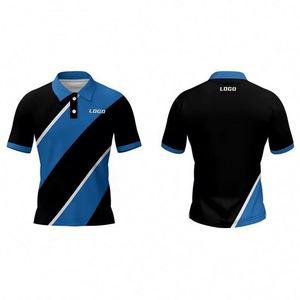 Camisas de Golf Personalizadas para Hombre, 100% Poliéster, Antiarrugas, Transpirables, Uniformes de Trabajo, Sublimadas, con Bolsillo, de Secado Rápido - Product Image 2