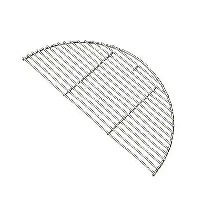 Half Moon Stainless Steel Grid 18 Inch Grill Barbecue Accessories Reversible Grate for Searing