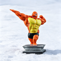 Figurine de lézard musclé en résine, modèle de décoration amusant pour adultes, en boîte