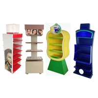 Équipement de supermarché présentoir blanc double face recyclable étagère en bois sur pied pour épicerie et présentoir à biscuits