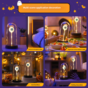 โคมไฟแก้วรูปผีฮาโลวีน พร้อมไฟ LED ตกแต่งโต๊ะสำหรับงานปาร์ตี้ ตกแต่งบ้าน ห้องนอน - Product Image 2