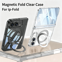 Étui transparent pliable magnétique avec béquille pour iPhone Duo 18 Fold Pro Max