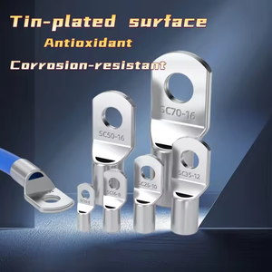 Terminales <span class=keywords><strong>de</strong></span> <span class=keywords><strong>Cable</strong></span> <span class=keywords><strong>de</strong></span> Cobre Serie SC <span class=keywords><strong>de</strong></span> 16 mm, 25 mm, 35 mm, 50 mm, 250 V, Certificados por RoHS, CE e ISO9001, Terminales <span class=keywords><strong>de</strong></span> Cobre <span class=keywords><strong>de</strong></span> 150 mm - Product Image 2