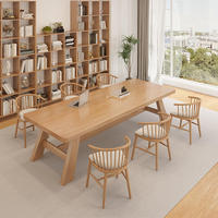 Bureau en bois massif simple et moderne de salon de maison