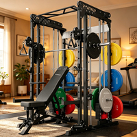 Zoshine Équipement de musculation à domicile : Machine Smith pour Squats et Crossover de Câbles, pour la musculation et l'entraînement sportif, avec support de câbles