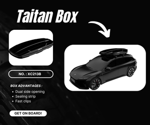 Caja de Techo Deportiva Americana ROAHTRIP XC186A ABS+PC 300L-400L con Apertura Lateral Doble, Cierre Rápido y Clips Rápidos para <span class=keywords><strong>Toyota</strong></span> - Product Image 6