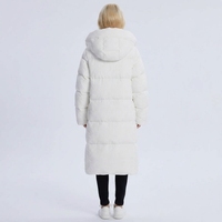 Manteau long matelassé à capuche pour femme AQTQ, chaud et épais pour l'hiver, veste rembourrée coupe-vent pleine longueur pour temps froid