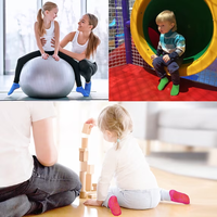 Chaussettes antidérapantes pour trampoline d'intérieur, 6 paires, pour enfants, garçons, filles, adolescents, chaussettes antidérapantes pour château gonflable