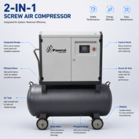 Compresseur d'air à vis 7,5 kW 8 bars 10 CV silencieux à faible bruit deux-en-un avec réservoir intégré en stock prêt à être expédié pour usine