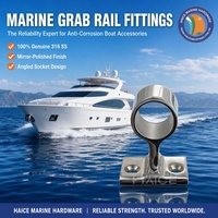 Accessoires de quincaillerie marine en acier inoxydable 316 pour bateaux et yachts : Poteau de rampe, raccord de main courante pour tube de 25 mm, équipement de rigging, personnalisable OEM