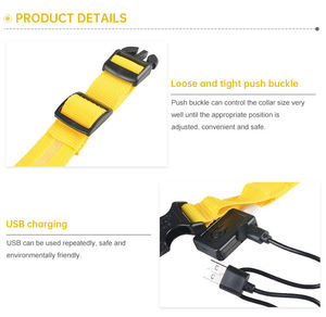<span class=keywords><strong>Collar</strong></span> de cuello de perro mascota LED de nailon ajustable con logotipo personalizado de lujo eléctrico de moda de alta calidad al por mayor - Product Image 6