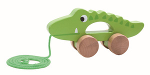 Carrito de Empujar y Arrastrar de <span class=keywords><strong>Madera</strong></span> Ecológico con Diseño de Animales de Dibujos Animados, con Sonido Personalizado, Juguete <span class=keywords><strong>Infantil</strong></span> Promocional - Product Image 6