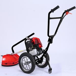 Hand Push Heavy Duty Petrol 62cc Brush Cutter With Wheels <b>Gasoline</b> Grass Trimmer - Product Image 3