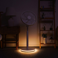 RUNAL Ventilateur de bureau électrique intelligent en plastique de 12 pouces alimenté par batterie avec télécommande pour la maison