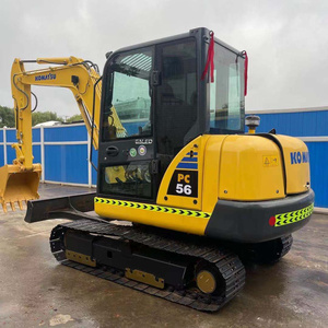 Para excavadora PC56-7 de 6 toneladas, de alto rendimiento, con giro de cola convencional, oruga, para construcción pesada y movimiento de tierras, con motor y bomba de baja presión. - Product Image 2