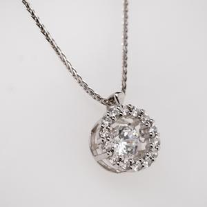 Colgante de plata de ley 5,5 y Circonia cúbica para collar, colgante de circonia cúbica, Circonia cúbica, Zirconia, circonita, zirconita, zirconita, con piedra principal de baile de 925mm - Product Image 3