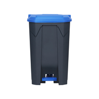 Poubelle à pédale de taille standard pour intérieur, 30L, 50L, 80L, 100L