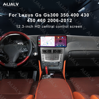 Cadre d'autoradio GPS OLED universel 12,3 pouces pour LEXUS GS GS300 350 2006-2012 Gris fer Kit de montage sur tableau de bord pour autoradio Android