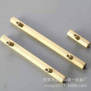 Furniture Handle Brass Bar Single Hole 64 96 128 160 Mm Minimalist Design For Drawer Cabinet Door - Product Image 5