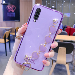 Custodia in Silicone con placcatura a catena Love Bracelet per <span class=keywords><strong>Samsung</strong></span> Galaxy A10 A20 A30 A50 A70 A80 A90 5G A10S A20S Coque <span class=keywords><strong>Cover</strong></span> morbida in TPU - Product Image 4