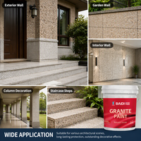 Peinture Granit Liquide, Émulsion Acrylique Pure, Finition Pierre Naturelle, Revêtement Décoratif pour Murs Extérieurs, Application au Pistolet