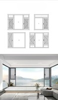 Fenêtre à battant fixe centrale pour chambre à coucher, avec cadre en suite et panneau central, et taille de vitrage intermédiaire personnalisée pour ouverture de balcon de condo