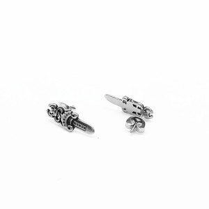 yunnique Stainless Steel Sword Stud <b>Earrings</b> For Men Women Fashion Jewelry Geometric Design Retro Style Ear <b>Post</b> Titanium Steel - Product Image 4