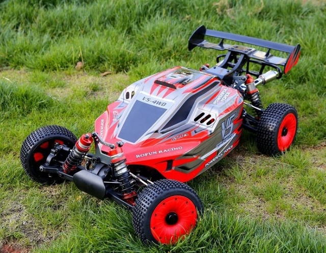 Professional Hobby Grade ROFUN V5 1/5 Scale 45cc 4X4 Nitro Gas Fueled Rc Buggy 4wd Rtr Engine Alloy Metal Lcd Remote Control