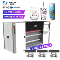 Impresora de Inyección de Tinta LETOP de Fábrica, Impresora DTF UV, Impresión de Rollo a Rollo, Impresora UV DTF para Etiquetas y Adhesivos, Impresoras Digitales