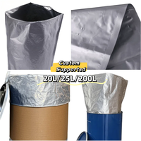 20L-220L Souple Fond Rond Gousset Tambour Doublure Sacs Stand-Up PET Feuille d'Aluminium Pochette pour Liquide Emballage Doublure Scellée à la Chaleur